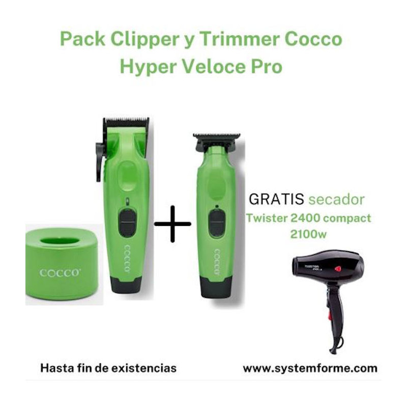 pack clipper y trimmer cocco hyper veloce pro verde