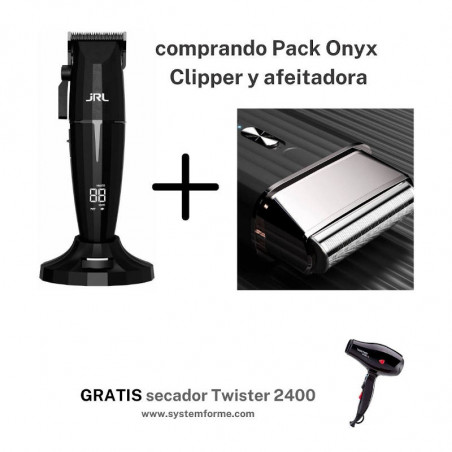 Pack clipper y afeitadora Onyx JRL más regalo secador twister 2400