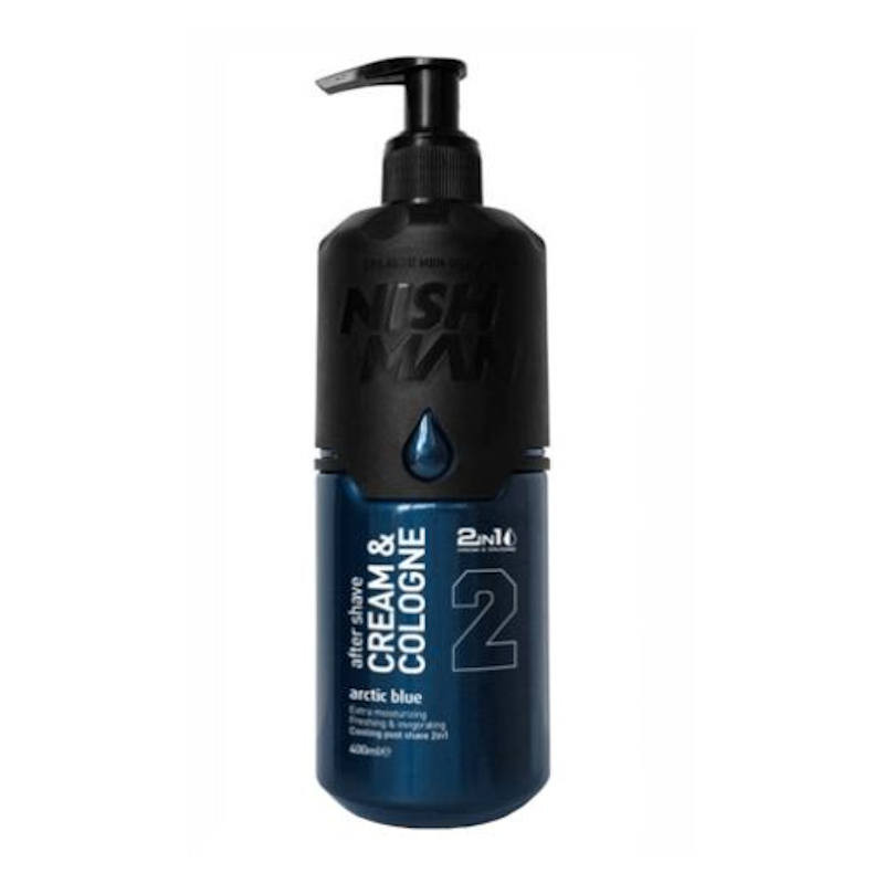 after shave nishman arctric blue, crema y colonia 2 en 1