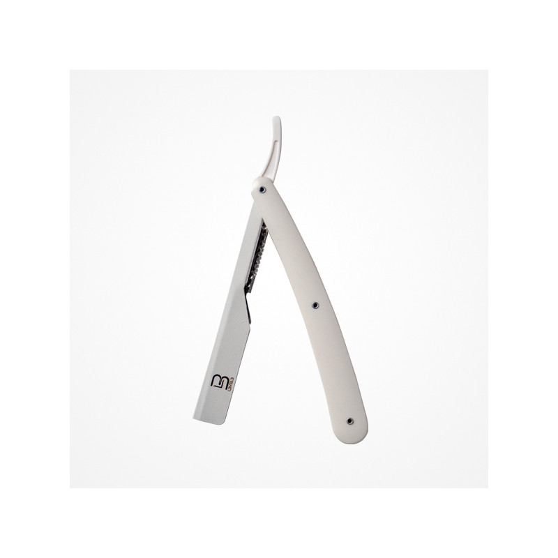 Straight Razor Holder soporte de navaja 24cm color blanco