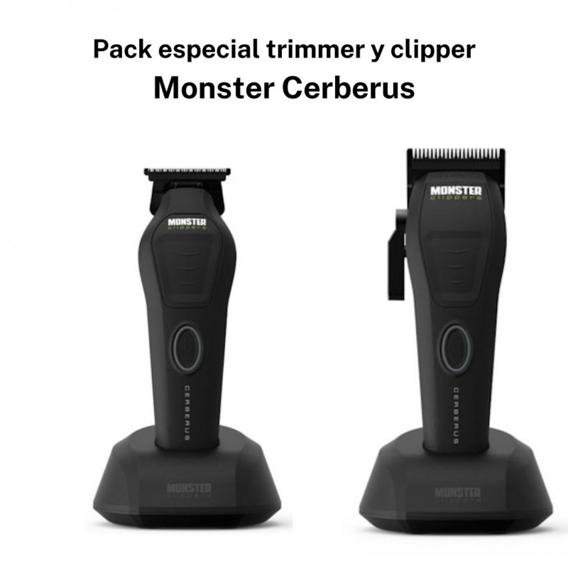 MOR 71821 . MOR 52983, Pack clipper y trimmer Monster Cerberus