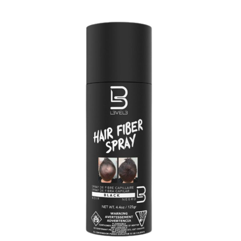 L3VEL99550, fibra capilar spray125 gr black