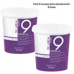 FAA FDEC 9500 X 2, pack 2 envases polvo decolorante 9 tonos 500gr fanola