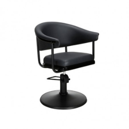 sillón de tocador Lyra B MBR cónica redonda acero inox en negro