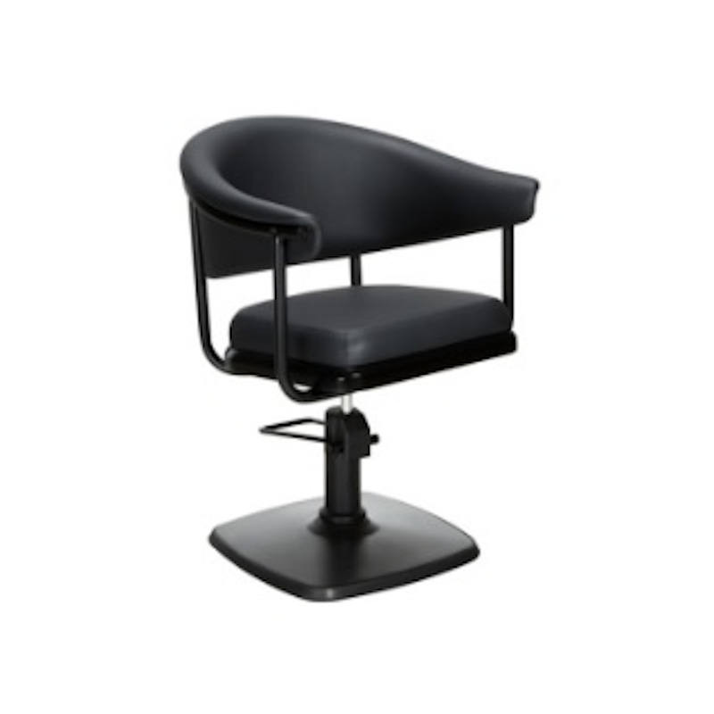 Sillón tocador Lyra B MBS cónica cuadrada acero inox en negro